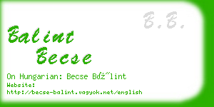 balint becse business card